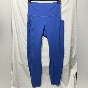 Lululemon High Rise Align Thigh Pocket Legging Blue Sz 6 Drawstring LW5DSHS 2022